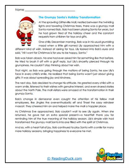 Santa's Smile Worksheet