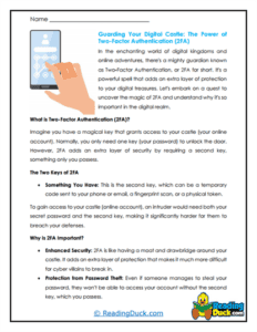 Cybersecurity Worksheets
