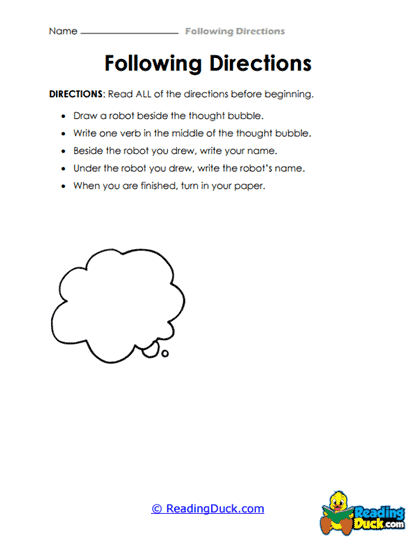 Robot Reflections Worksheet