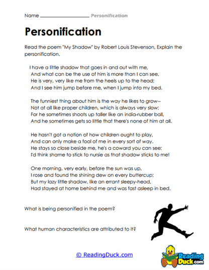 Shadowed Traits Worksheet