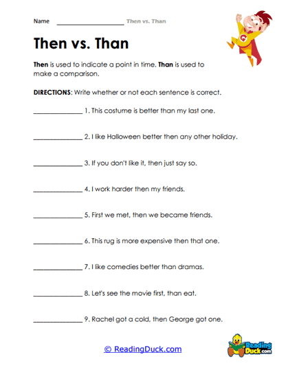 Sentence Check Worksheet