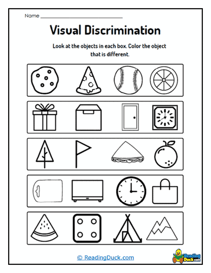 Odd One Out Worksheet