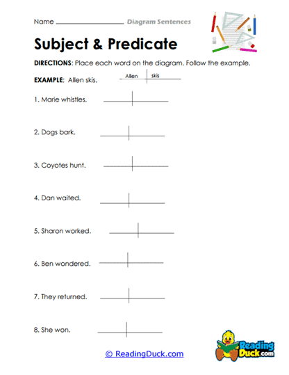 Predicate Patterns Worksheet