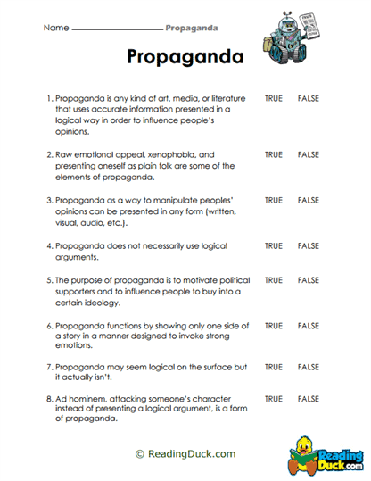 Truth or Trickery Worksheet