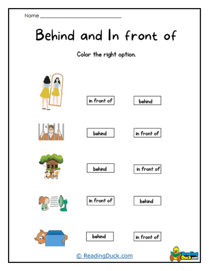 Positional Choices Worksheet
