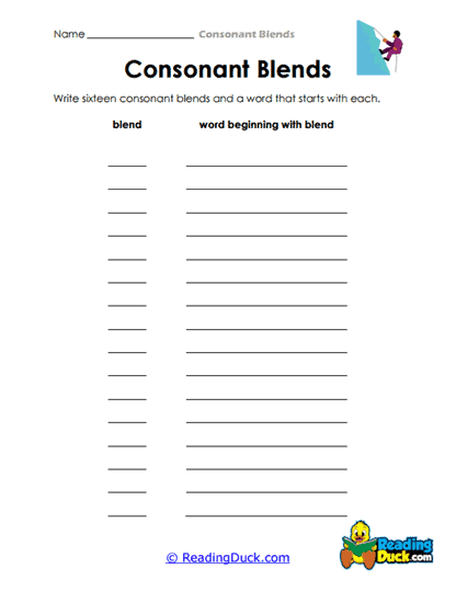 Rare Beginnings Worksheet