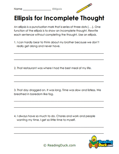 Thought Trails Worksheet