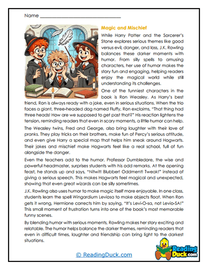 Laughing Lessons Worksheet