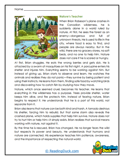 Nature's Teacher Worksheet