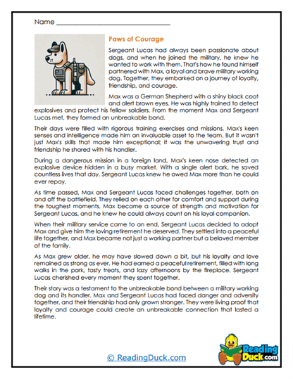 Heroic Hound Worksheet