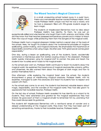 Wizard Wonders Worksheet