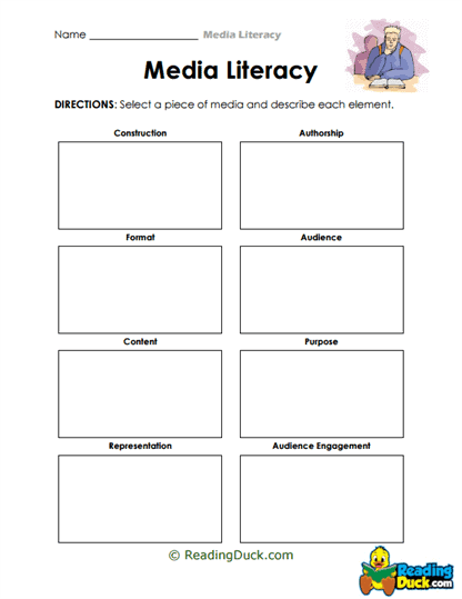 Media Elements Worksheet