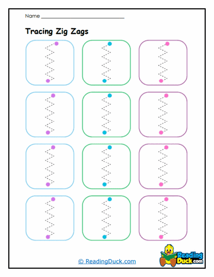Zigzag Boxes Worksheet