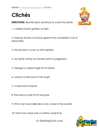 Rewrite Challenge Worksheet