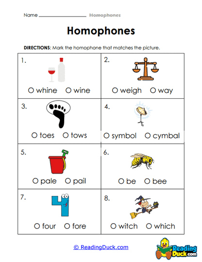 Picture Match Worksheet