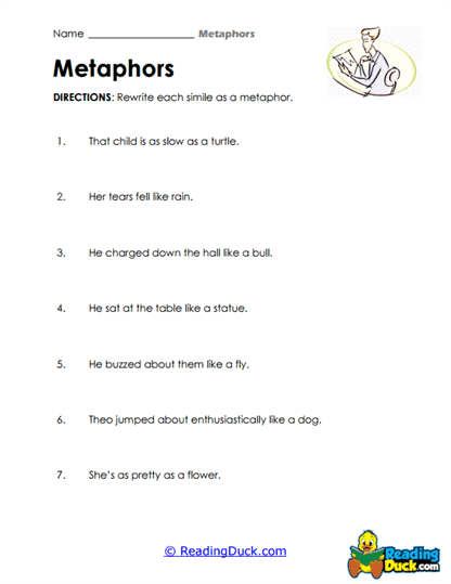 Simile Switch Worksheet