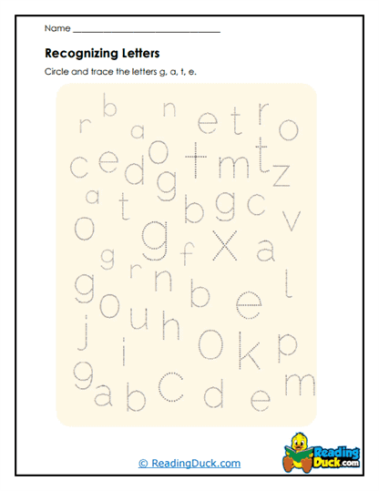 Tracing Treasures Worksheet