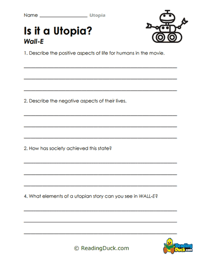 Wall-E’s World Worksheet