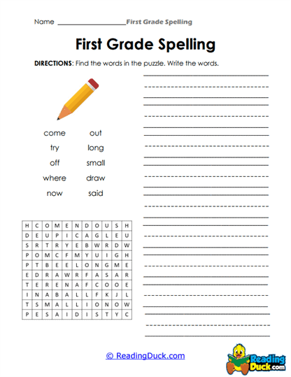 Word Hunt Worksheet