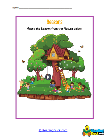 Spring Playtime Worksheet