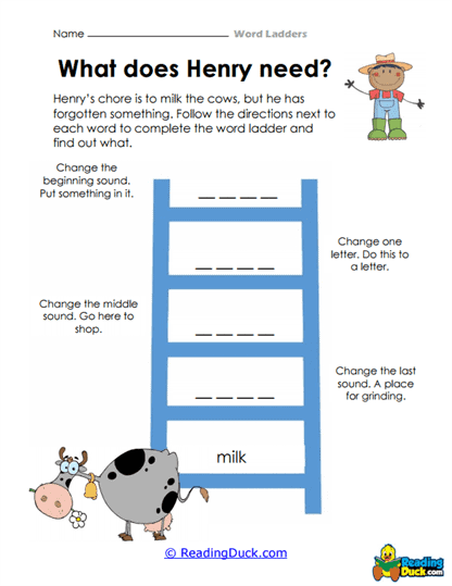 What Does Henry Need? Worksheet