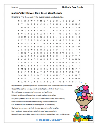 Floral Clues Worksheet