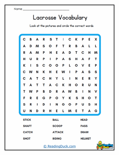 Word Lax Worksheet