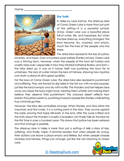 Desert Truth Worksheet