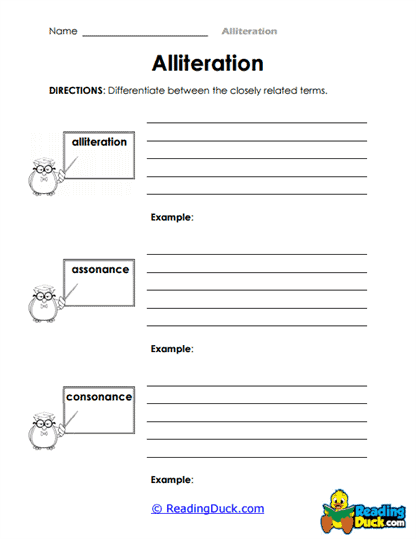 Sound Play Worksheet