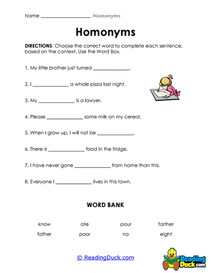 Word Choice Worksheet