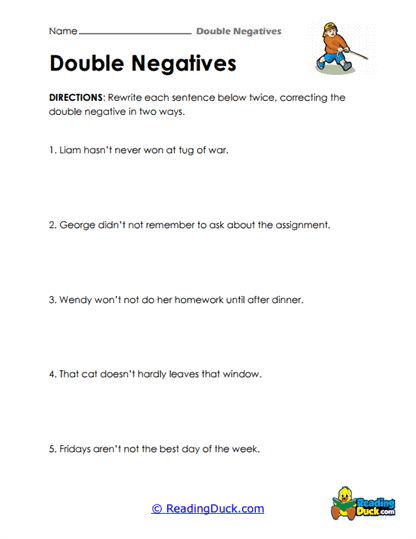 Sentence Fixers Worksheet