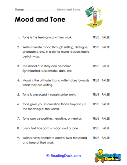 True Tone Test Worksheet