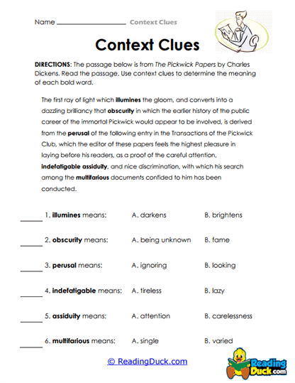 Dickens’ Dictionary Worksheet