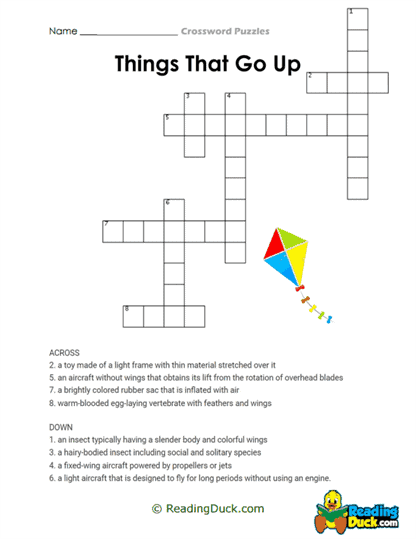 Up in the Air Worksheet