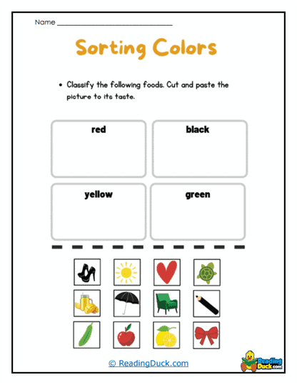 Taste Test Worksheet
