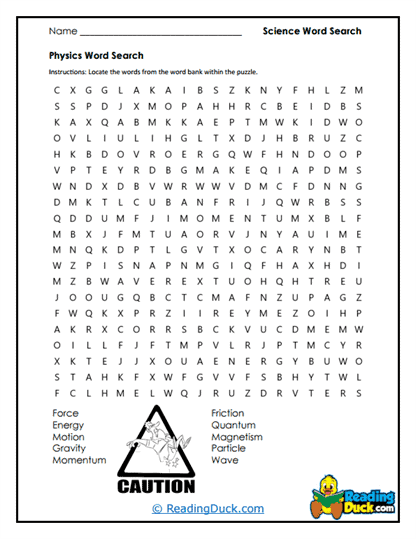 Physics Fun Worksheet