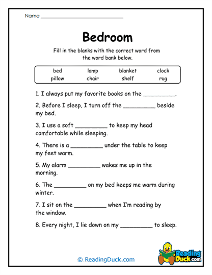 Word Filler Worksheet