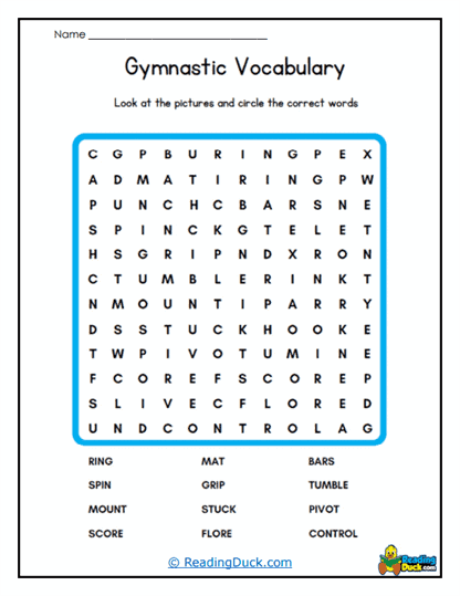 Moving Words Worksheet
