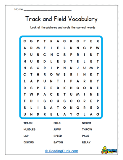Word Hunt Worksheet