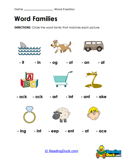 Picture Circle Worksheet