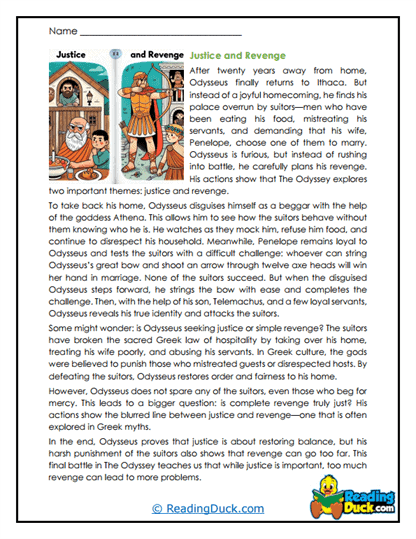 Revenge Justice Worksheet