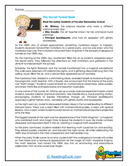 The Secret Tunnel Bash Worksheet