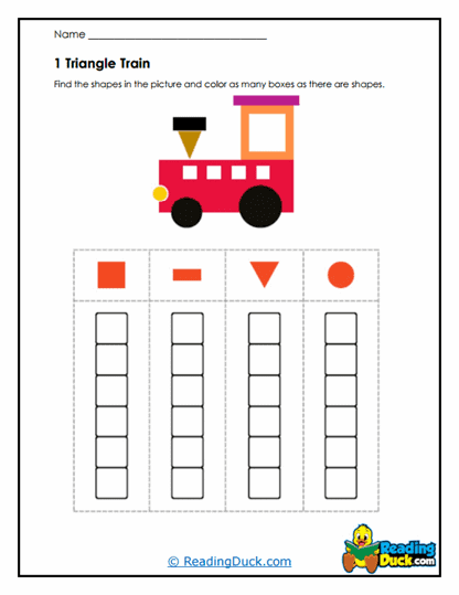 Train Shapes Worksheet