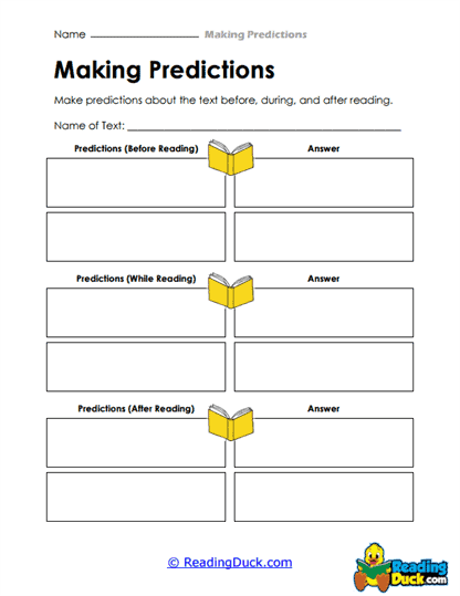 Three-Stage Predictions Worksheet