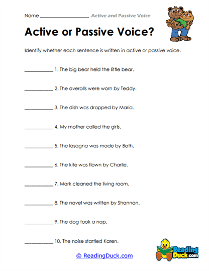 Voice Identifier Worksheet