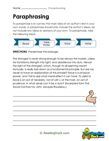 Strength and Duty Worksheet