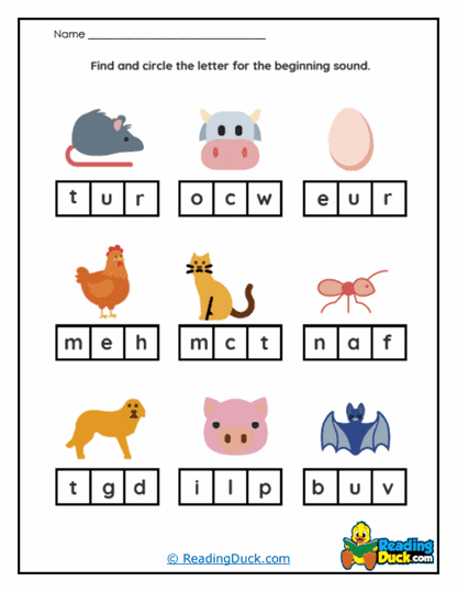 Sound Match Worksheet