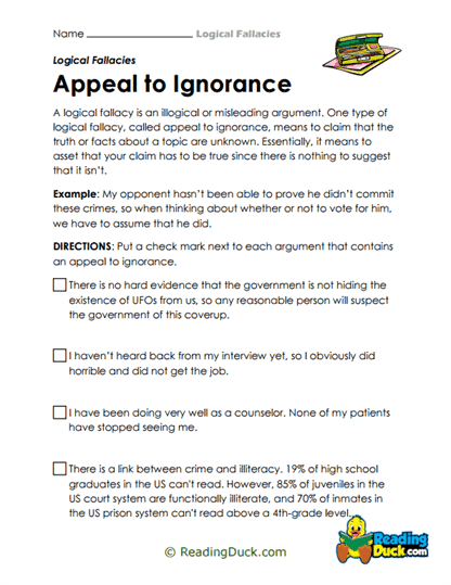 Unknown Knowledge Worksheet