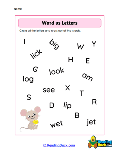Word Search Fun Worksheet