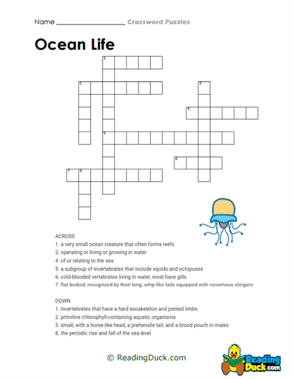 Ocean Life Worksheet